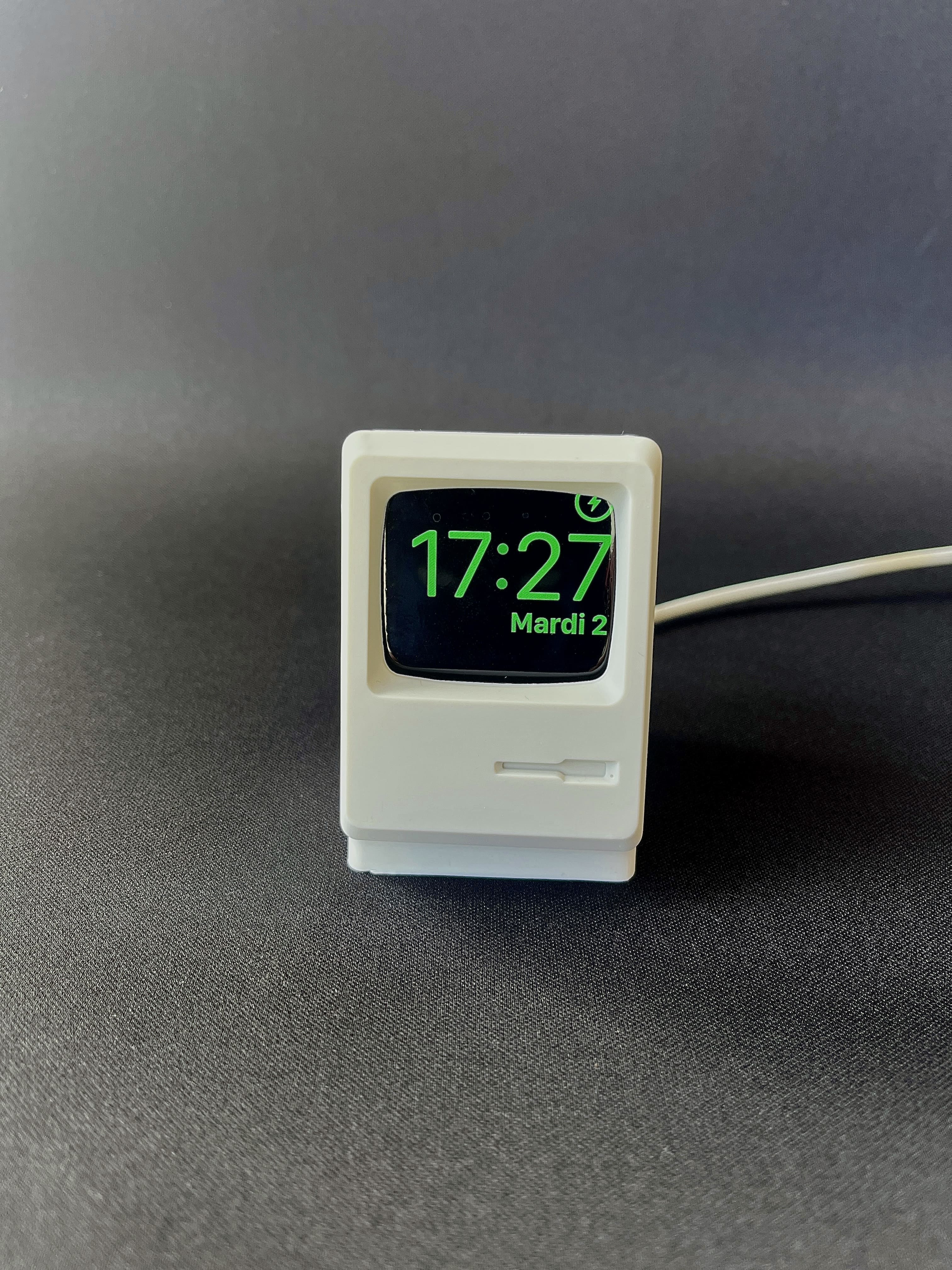 Support de charge Apple Watch – Design Macintosh rétro