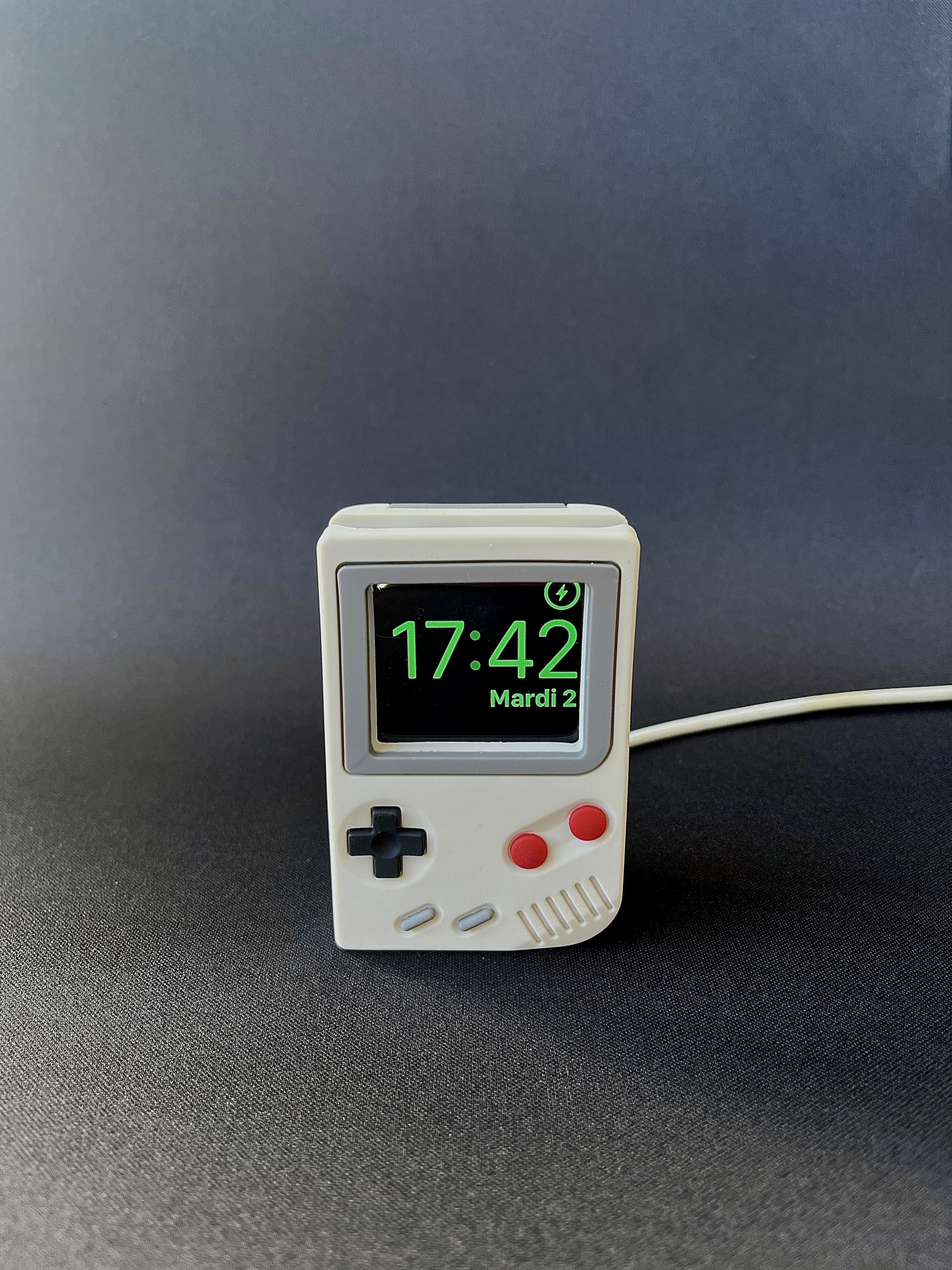 Support de charge Apple Watch – Design Game Boy